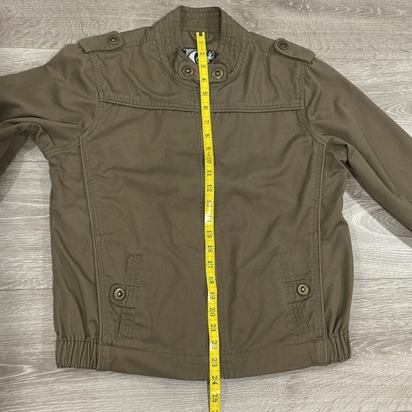 NWOT Volcom Women's Frochickie 2 Lovin Phoebe Brown Zip Up Canvas Moto Jacket XL - Picture 8 of 16